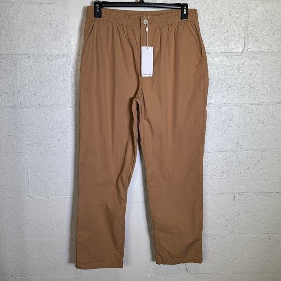 Lacoste Mens Relaxed Fit Track Pants IT5 beige Large $150 - Picture 2 of 8